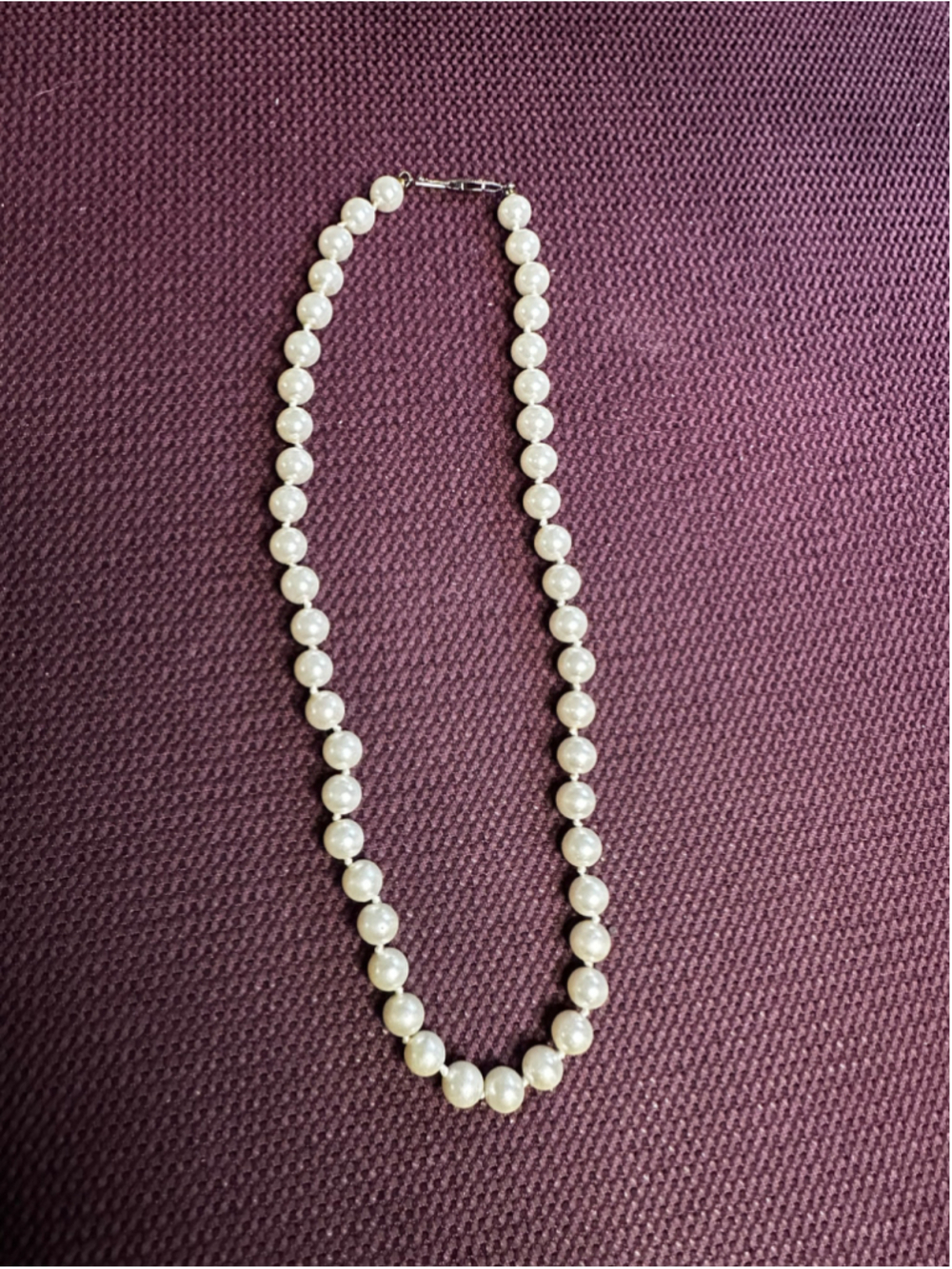 Silver & White Pearl Necklace